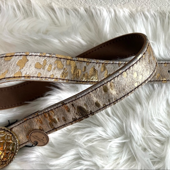 Erin Knight Designs Gold Buckle and Hide Belt - Picture 10 of 13